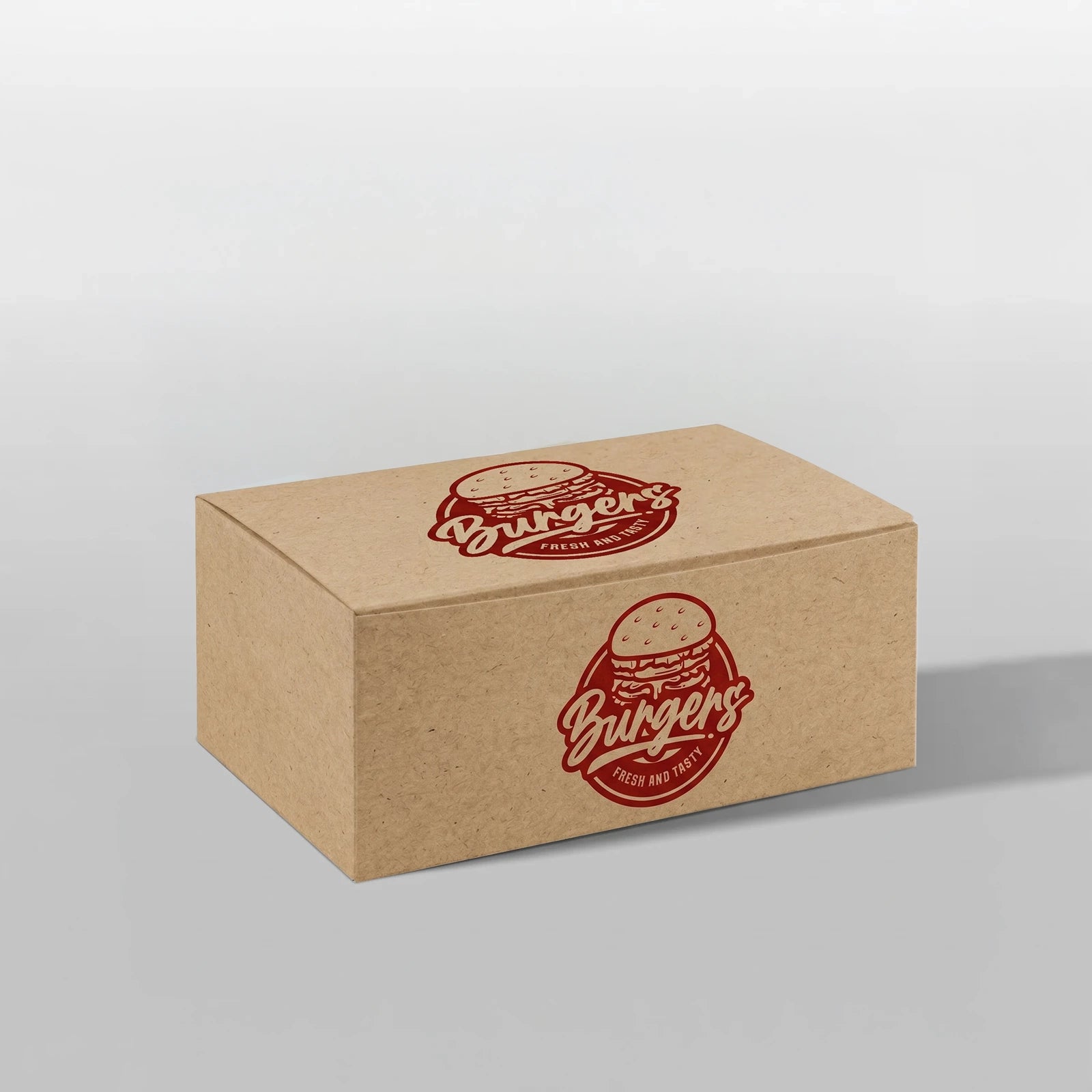 Burger-Menüboxen | Braun | Automatikboden | Faltbar