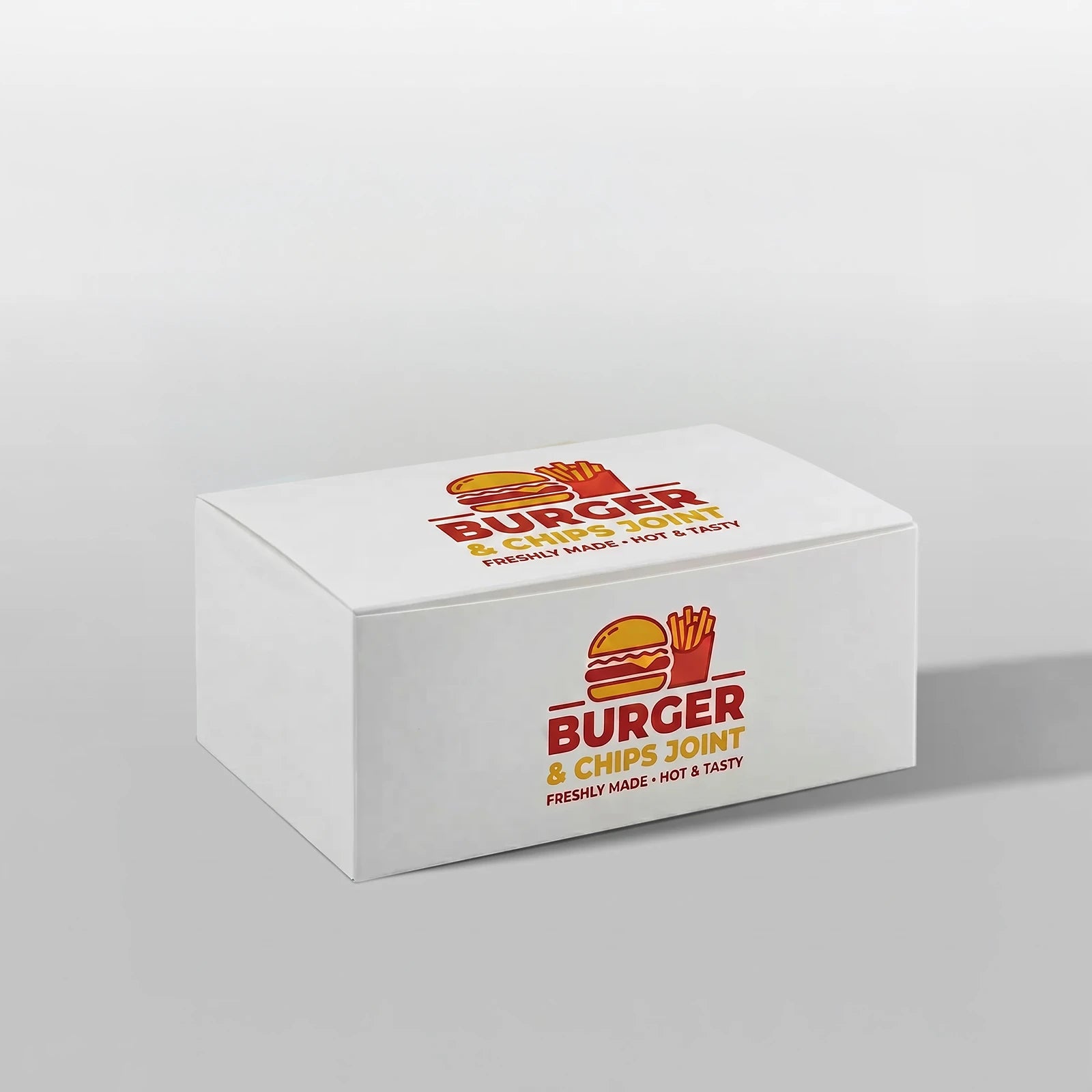 Burger-Menüboxen | Weiß | Automatikboden | Faltbar