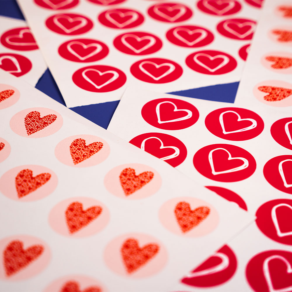 Sticker in Wunschformen