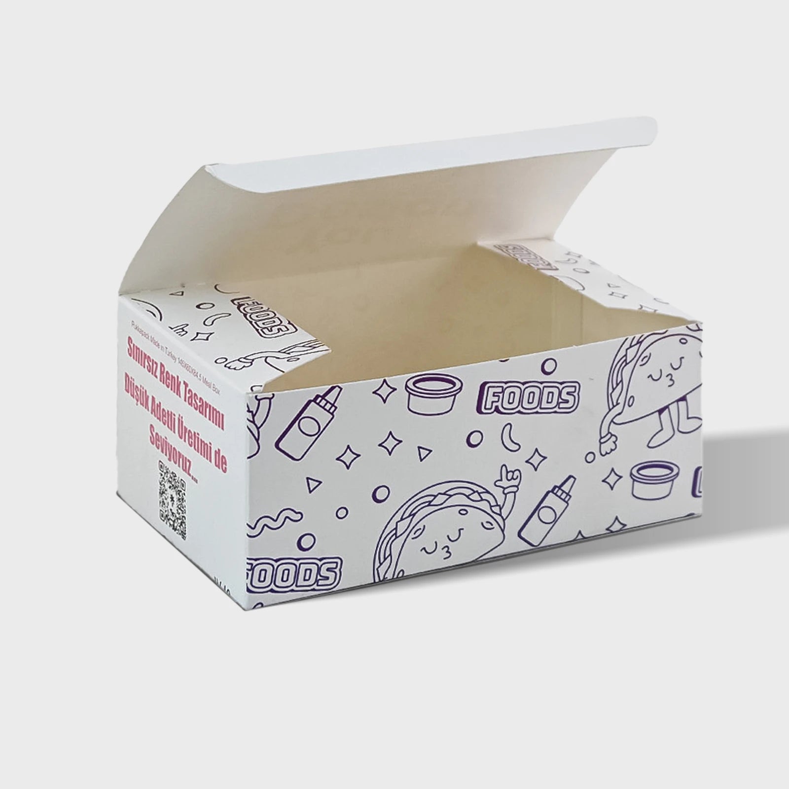 Lebensmittelboxen | Faltbar mit Steckboden | Weiß