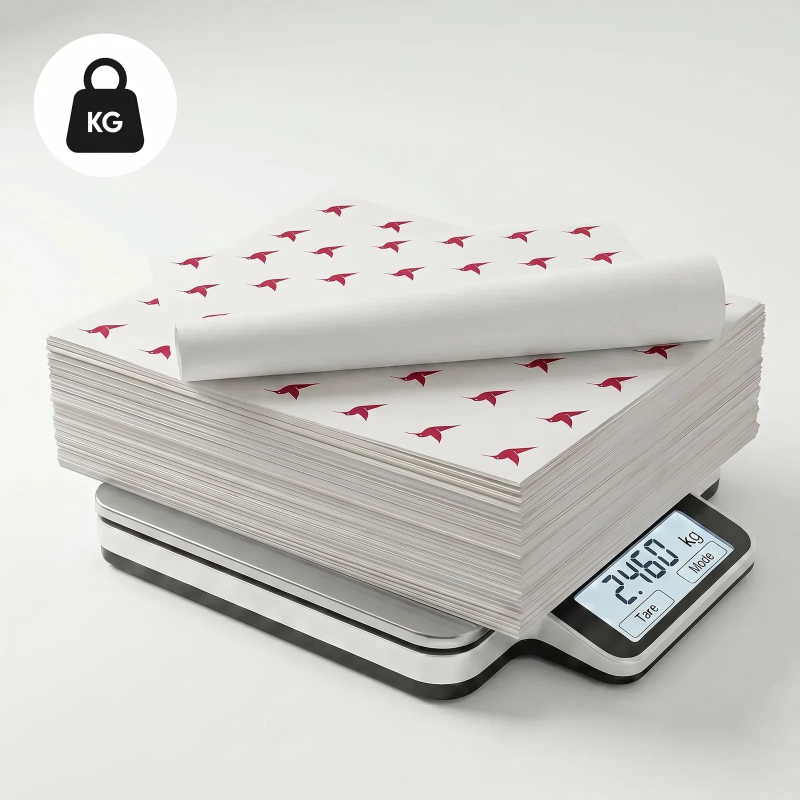 Einschlagpapier Großhandel | KG | Weiß | 1-farbiger Druck