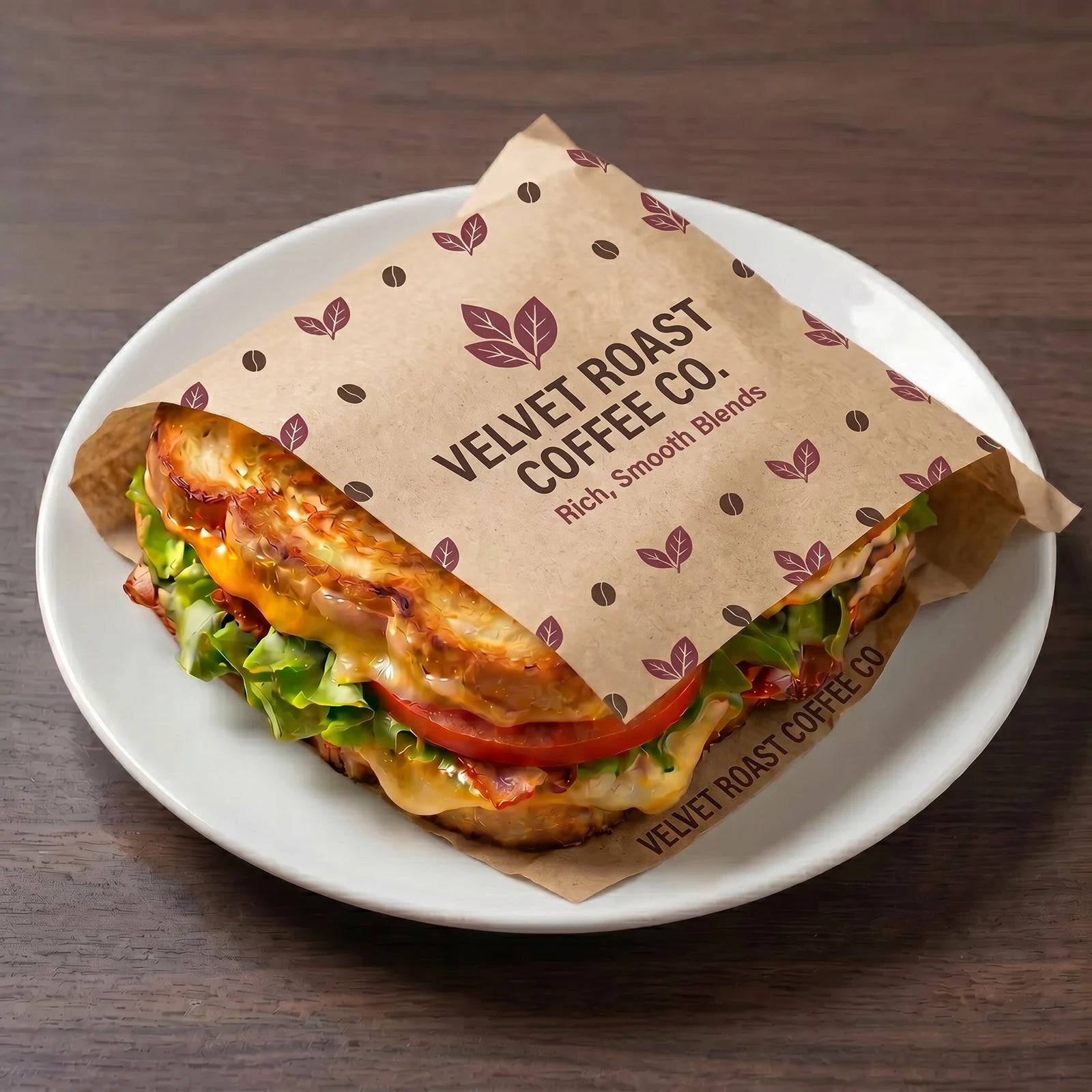 Sandwich-Papiertasche | Braun
