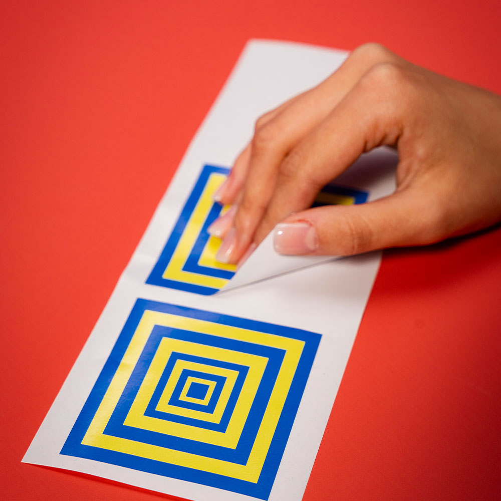 Quadratische Sticker
