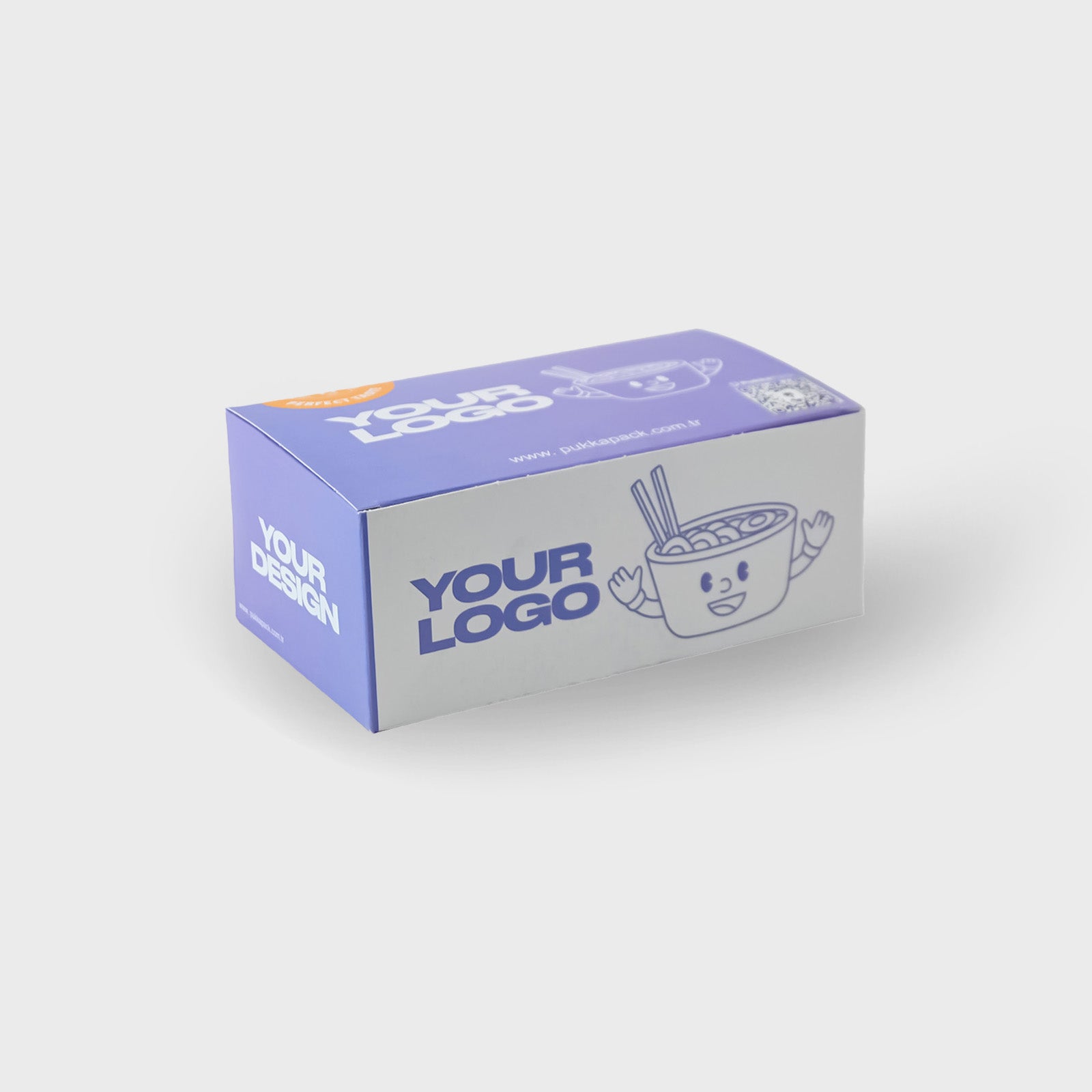 Custom Printed Food Boxes - Lock Bottom - Foldable - White