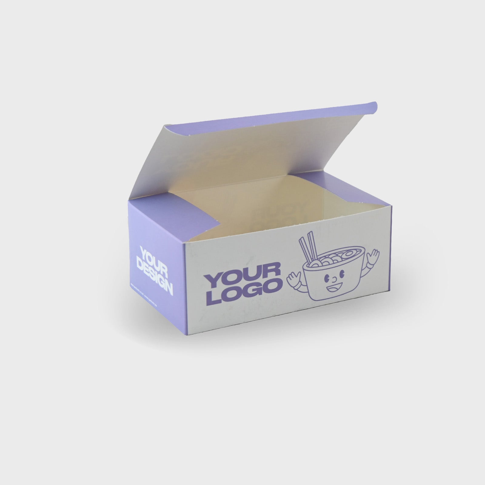 Custom Printed Food Boxes - Lock Bottom - Foldable - White