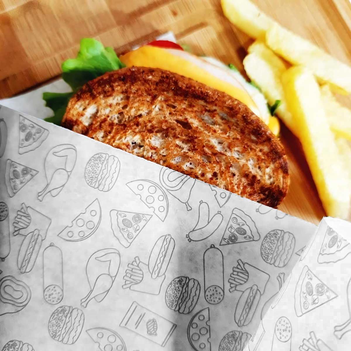 Lebensmittel-Einschlagpapier | Weiß