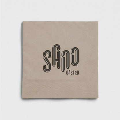 Servietten 25 x 25 cm | 2-lagig | Braun 