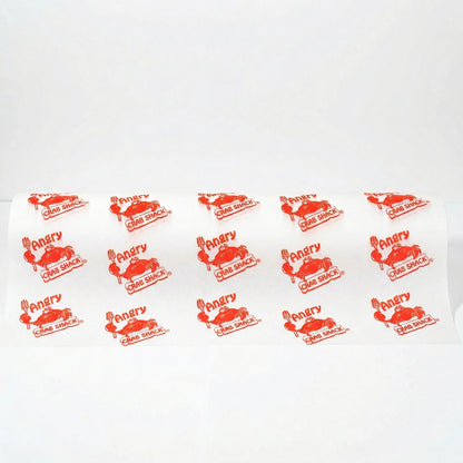 Printed Roll Greaseproof Paper - White - 1 Colour Custom Printing