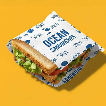 Sandwich-Papiertasche | Weiß